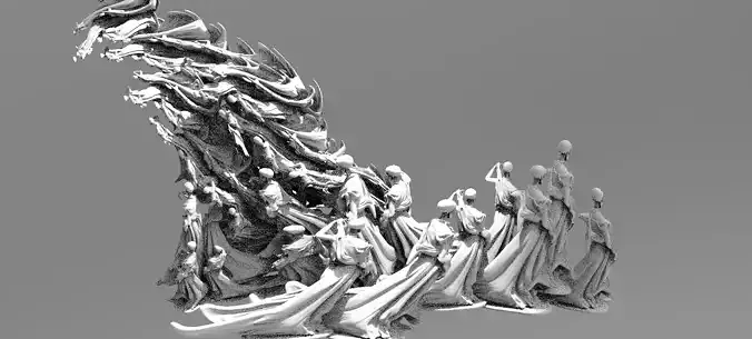 Scull Ghosts Sculptures large