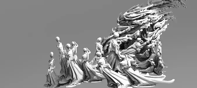 Scull Ghosts Sculptures large 2 