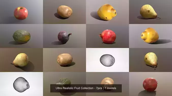 Ultra Realistic Fruit Collection - 7pcs 