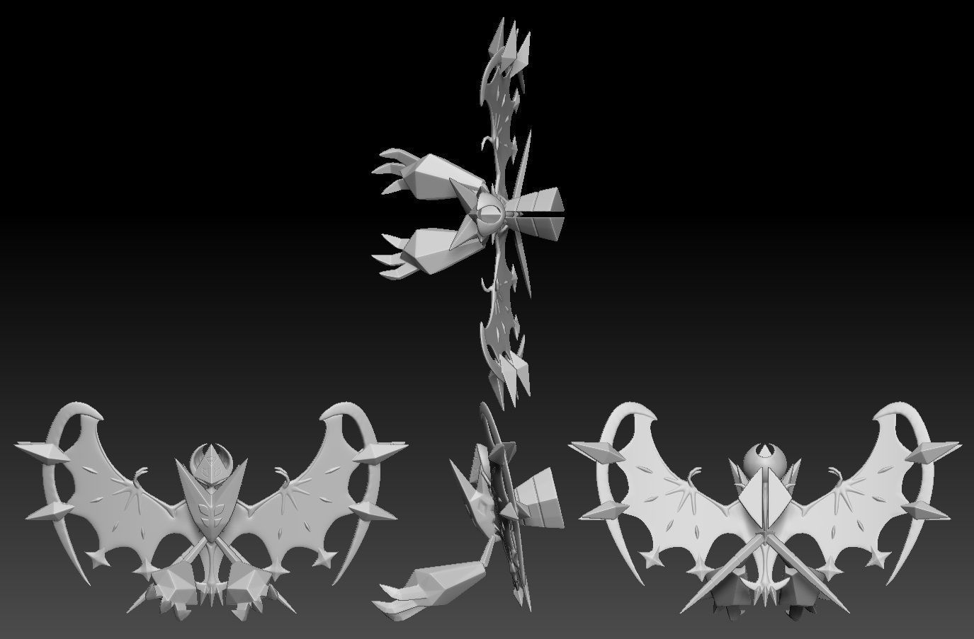 Pokemon Dawn Wings Necrozma 3D print model_2
