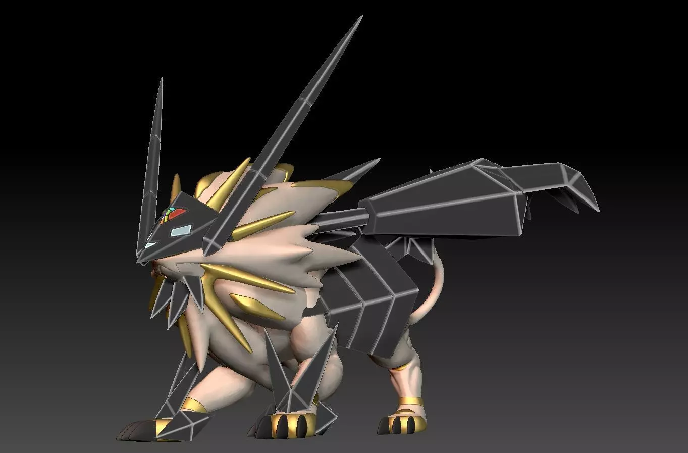 Pokemon Dusk Mane Necrozma 3D print model_0