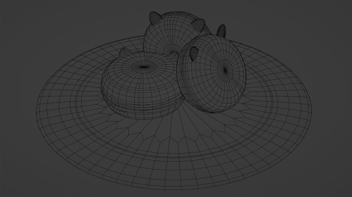 Macaroon Pastry Low-poly 3D model_4