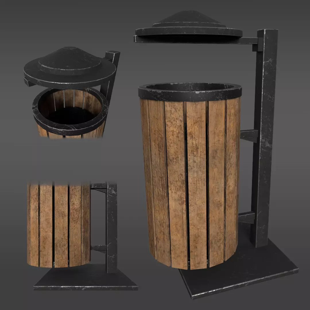 Street Bin 3D model
