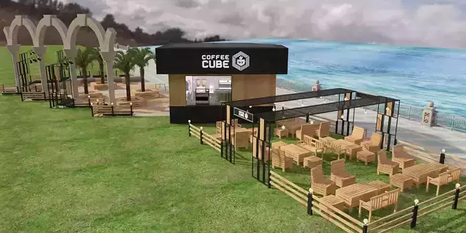 kiosh coffee at beach 