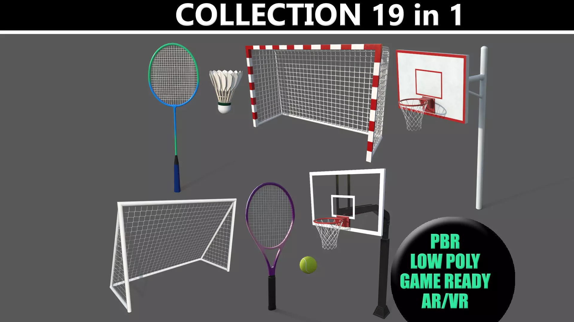 PBR Sports Goal Post and Net - Collection _0