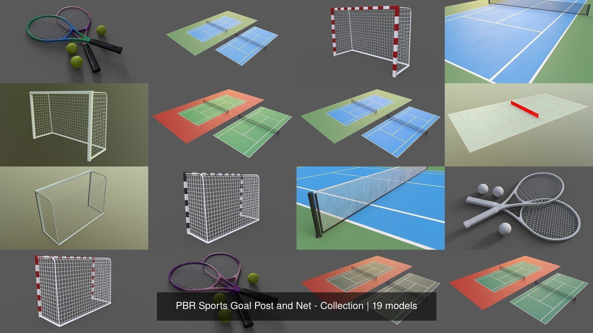 PBR Sports Goal Post and Net - Collection _28