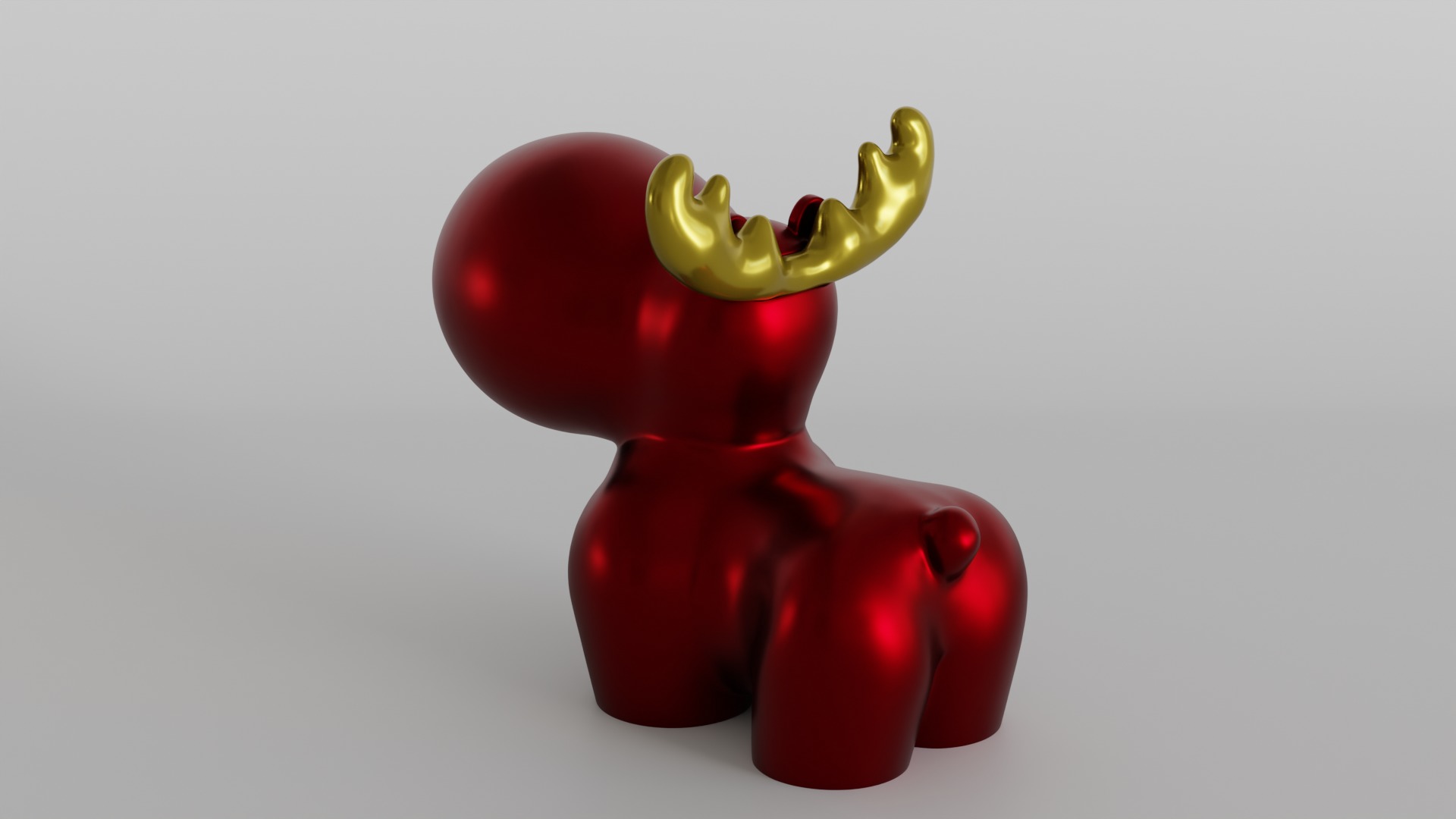 Adorable Minimalist Reindeer 3D print model_7