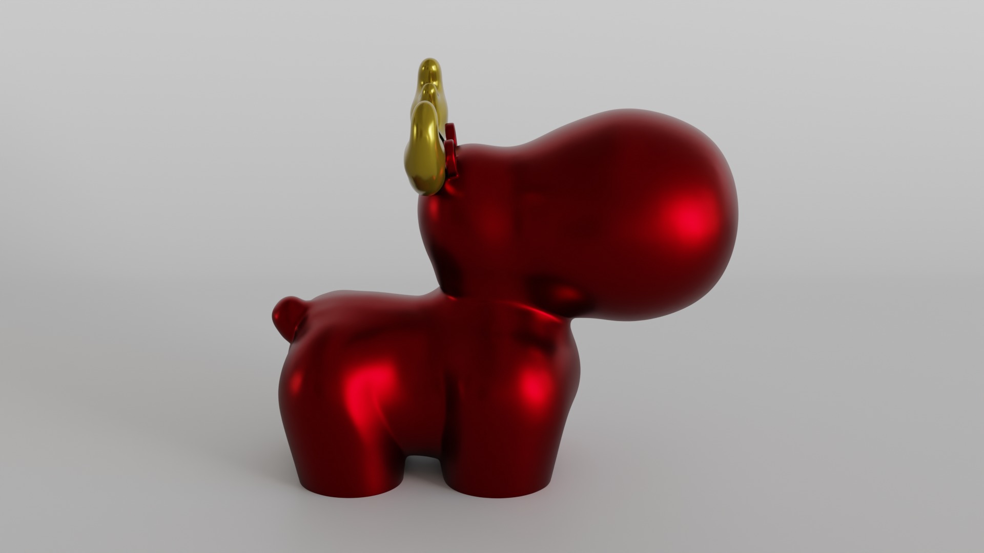 Adorable Minimalist Reindeer 3D print model_4
