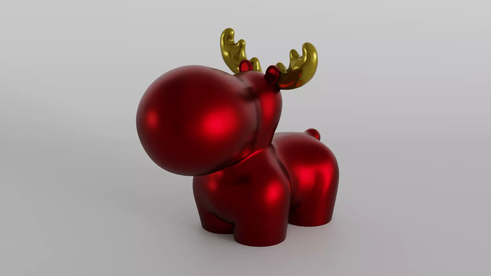 Adorable Minimalist Reindeer 3D print model_0