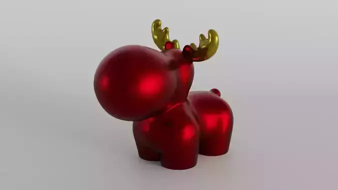 Adorable Minimalist Reindeer 3D print model Adorable Minimalist Reindeer 3D print model