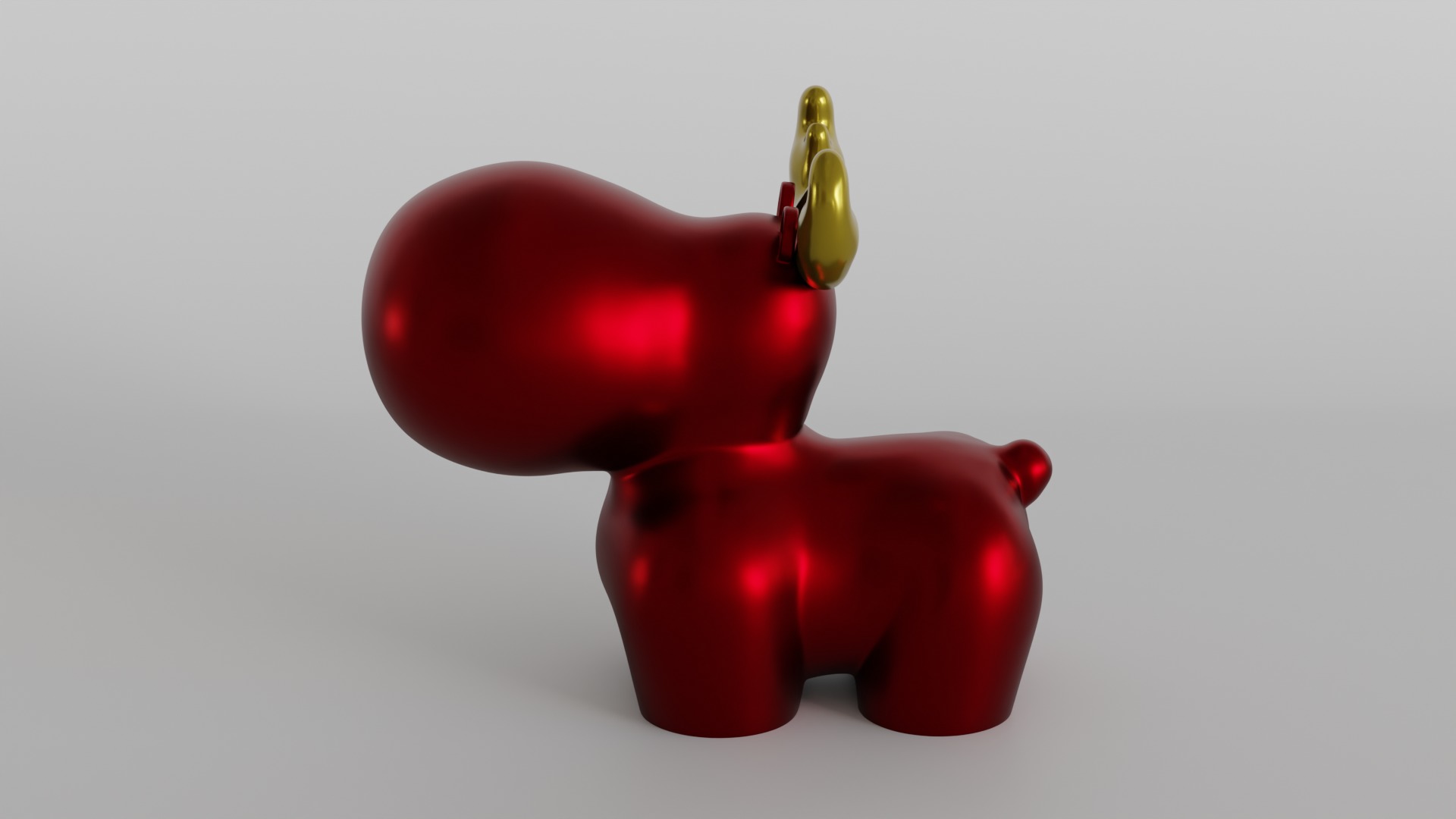 Adorable Minimalist Reindeer 3D print model_1
