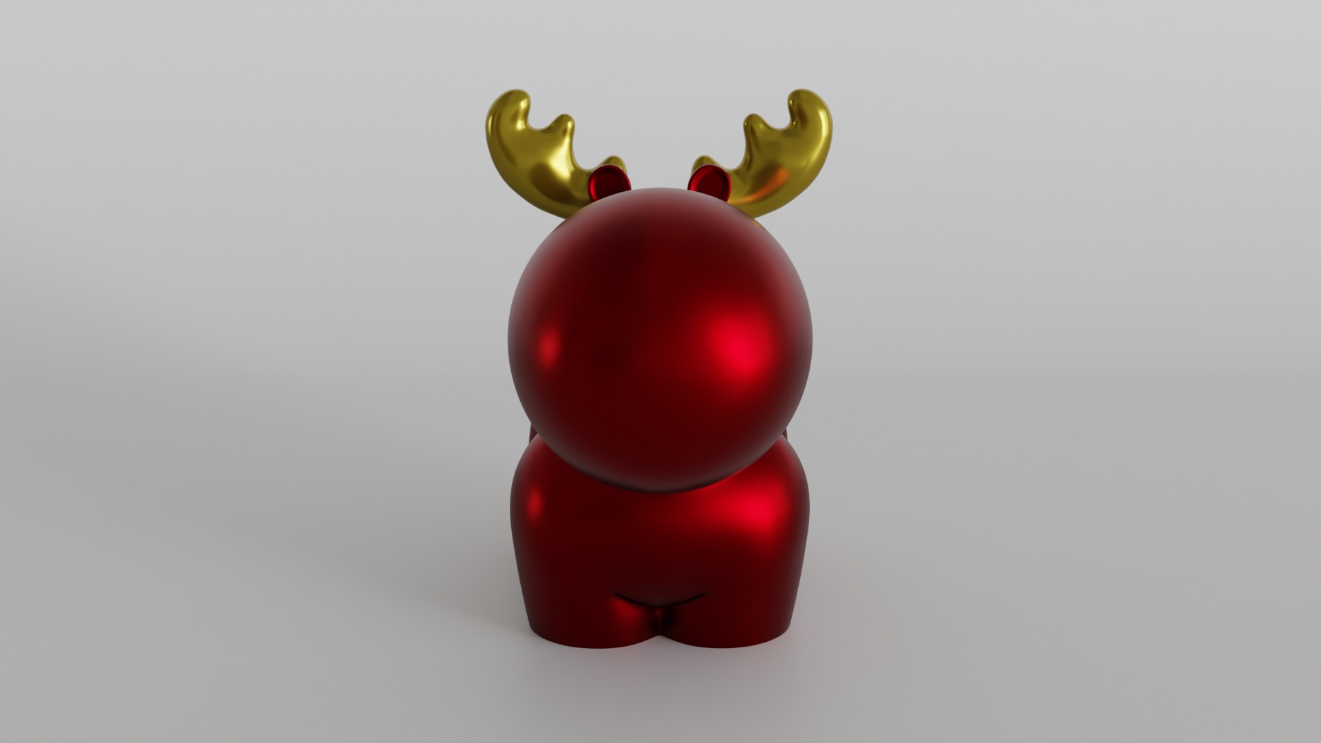 Adorable Minimalist Reindeer 3D print model_2