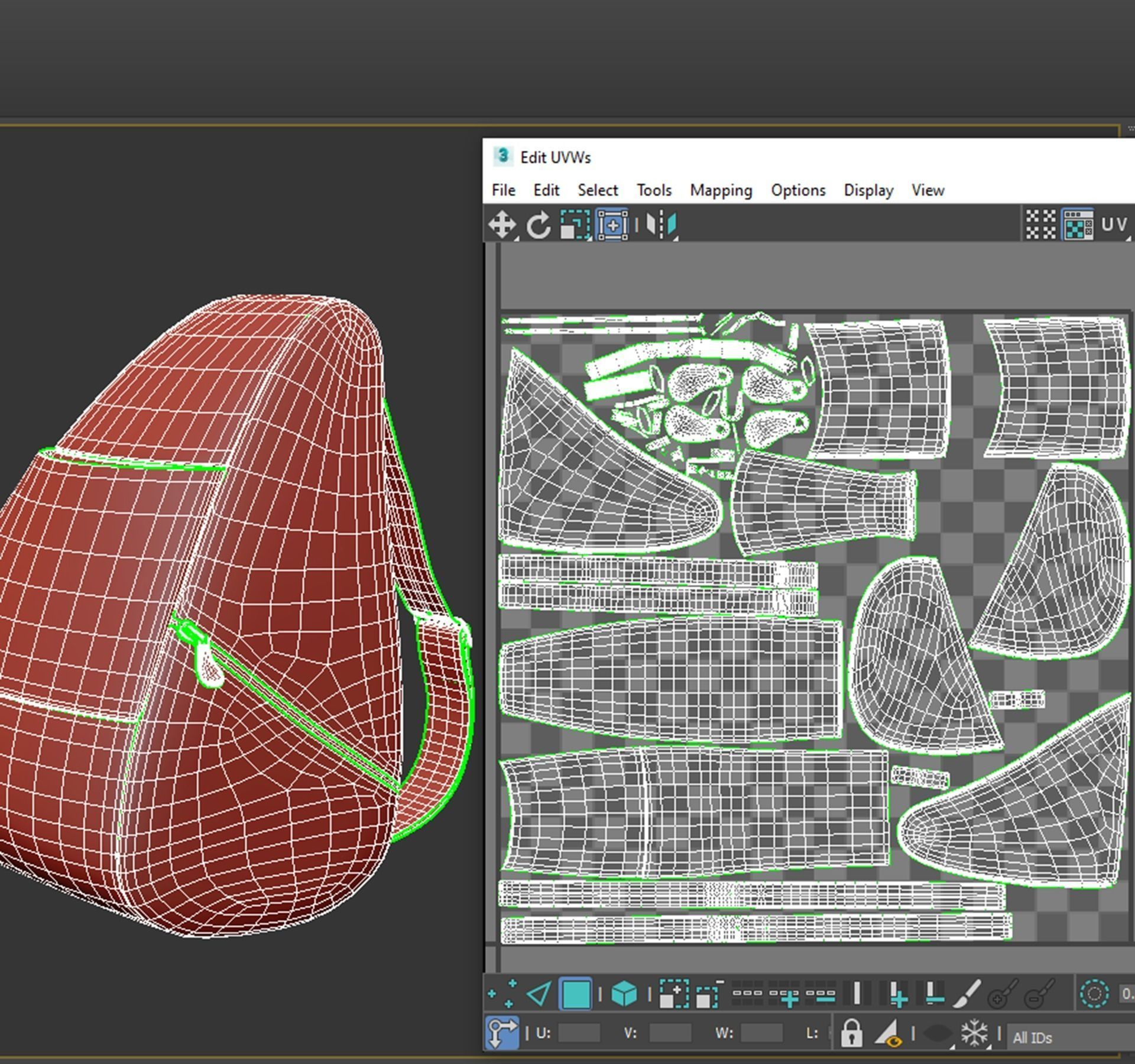 bag - crossbody bag Low-poly 3D model_7