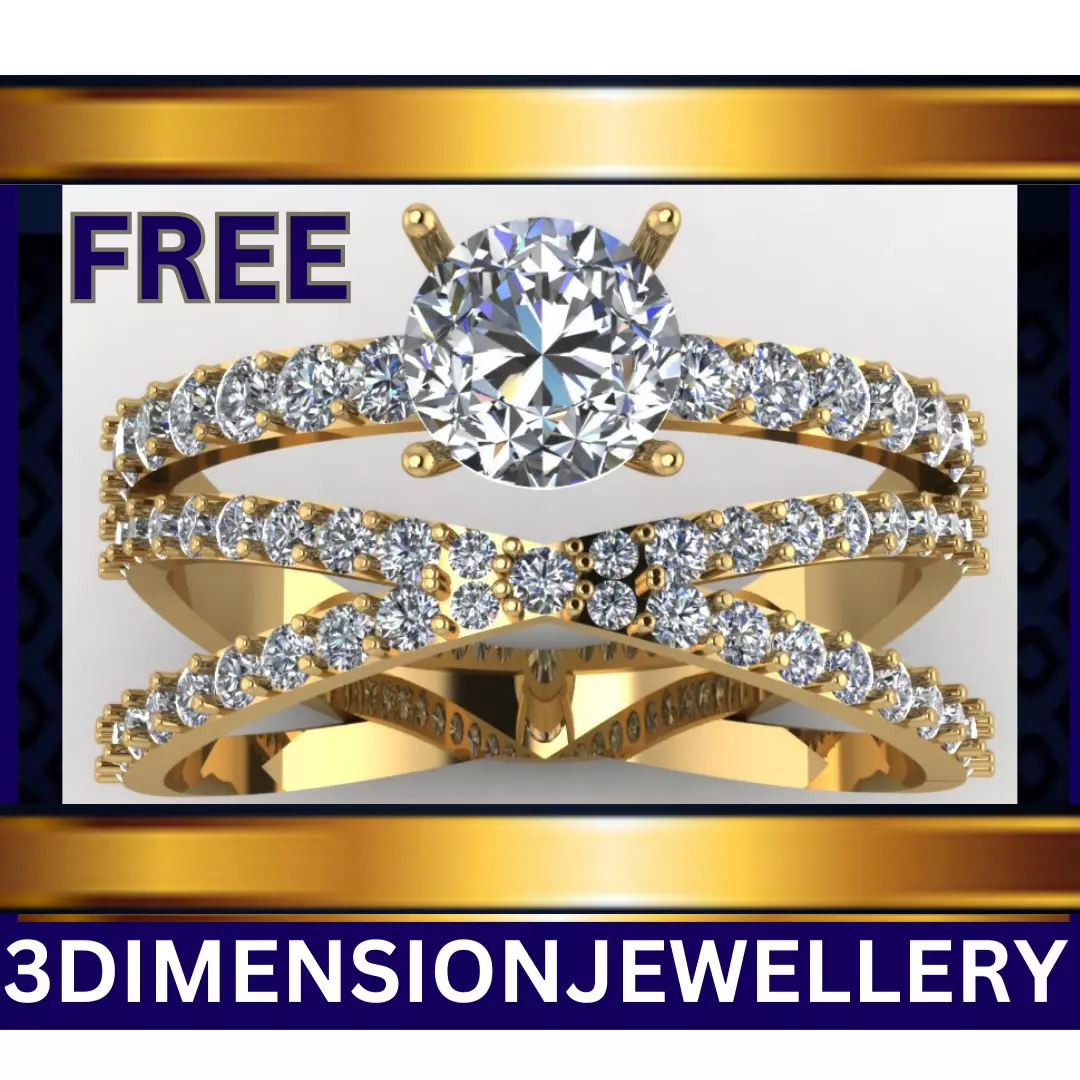DIAMOND RINGS 3DJ-SCG-13 Free 3D print model