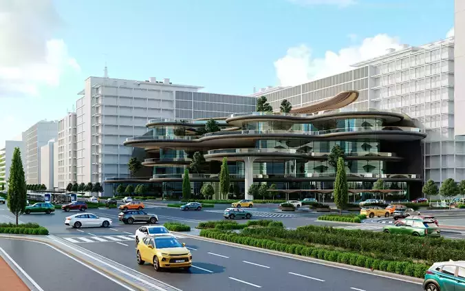 Streets - Malls - Parks - Cafes and Tram Station Designs