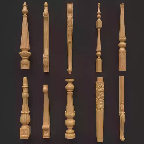 CNC table legs collection 7 3D print model