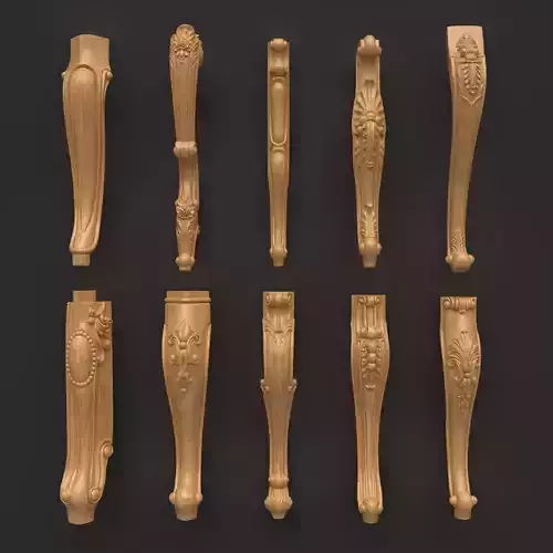CNC table legs collection 5 3D print model
