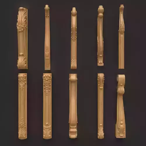 CNC table legs collection 3 3D print model