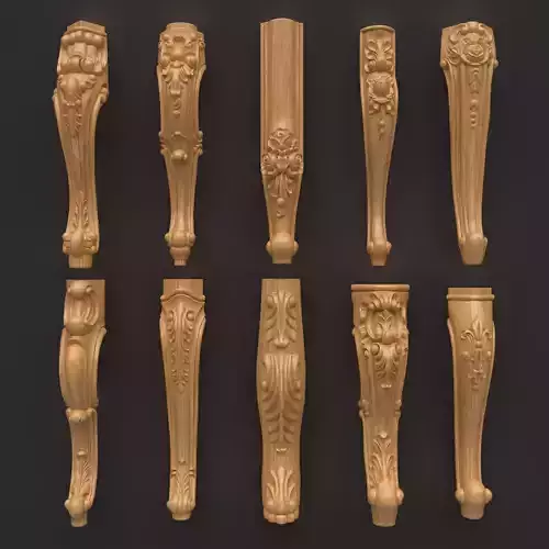 CNC table legs collection 2 3D print model