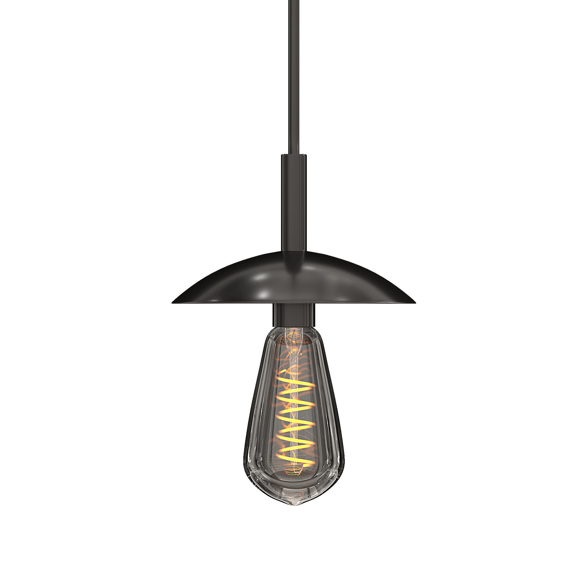 11111 five light pendant with glass globes hanging from ceiling 3D model_4
