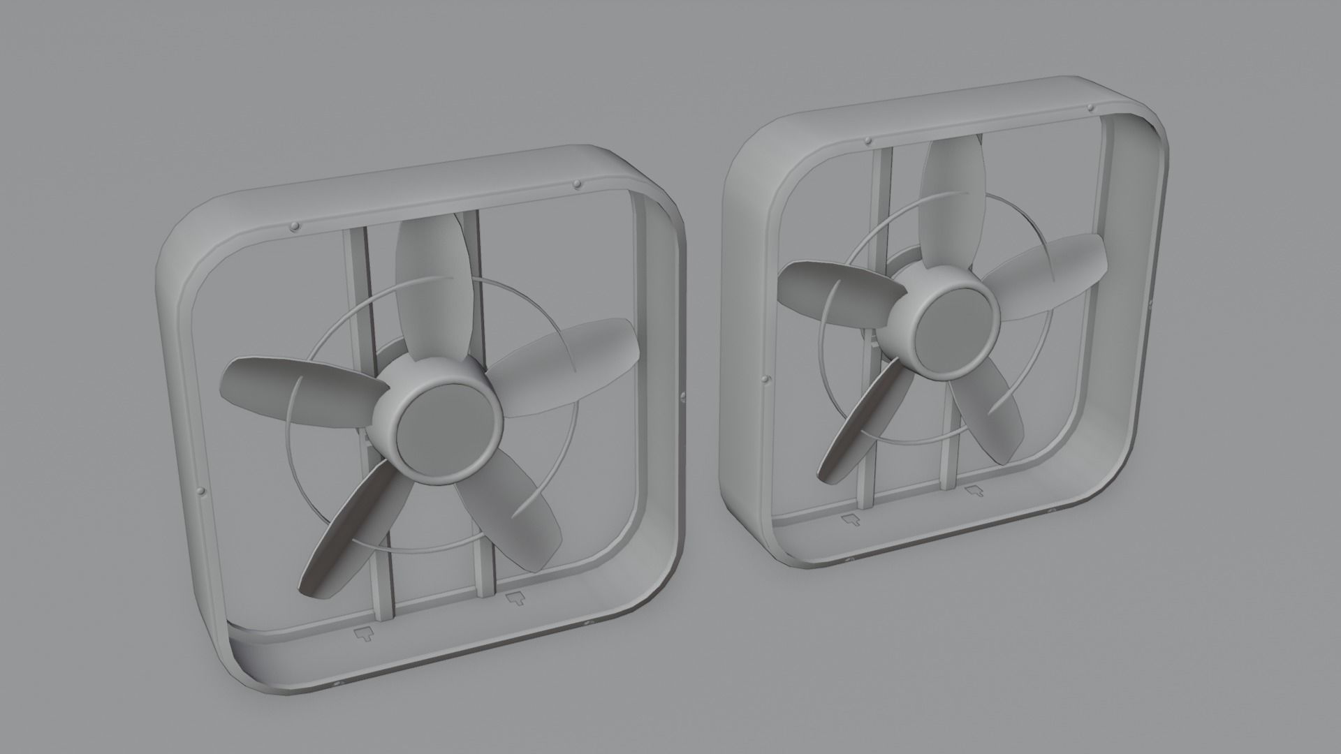 Box Fan with 4K and 2K Textures Low-poly 3D model_3