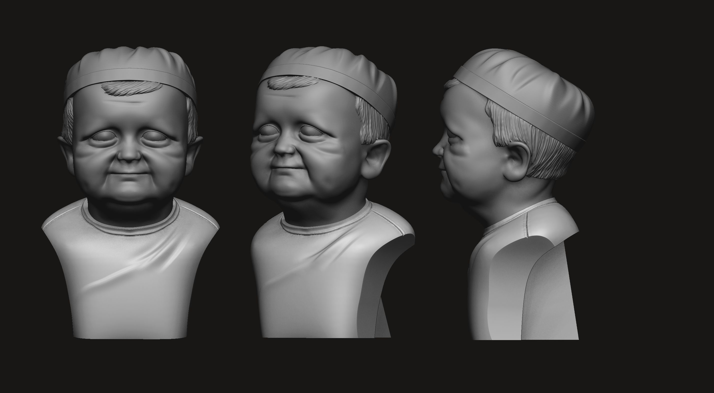 Hasbulla Magomedov bust 3D print model_1