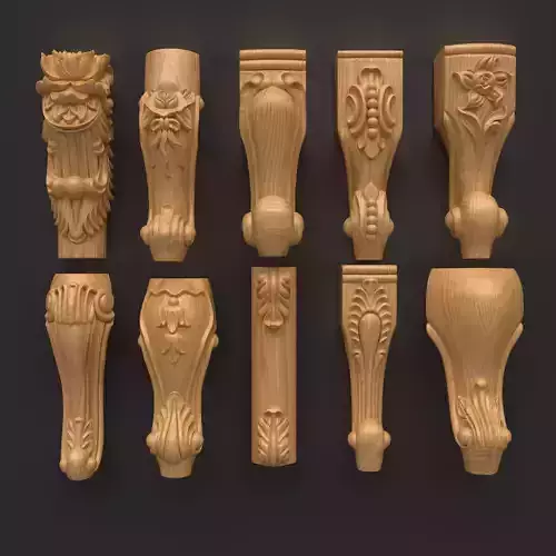 CNC table legs collection 14 3D print model