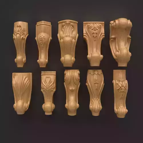 CNC table legs collection 13 3D print model