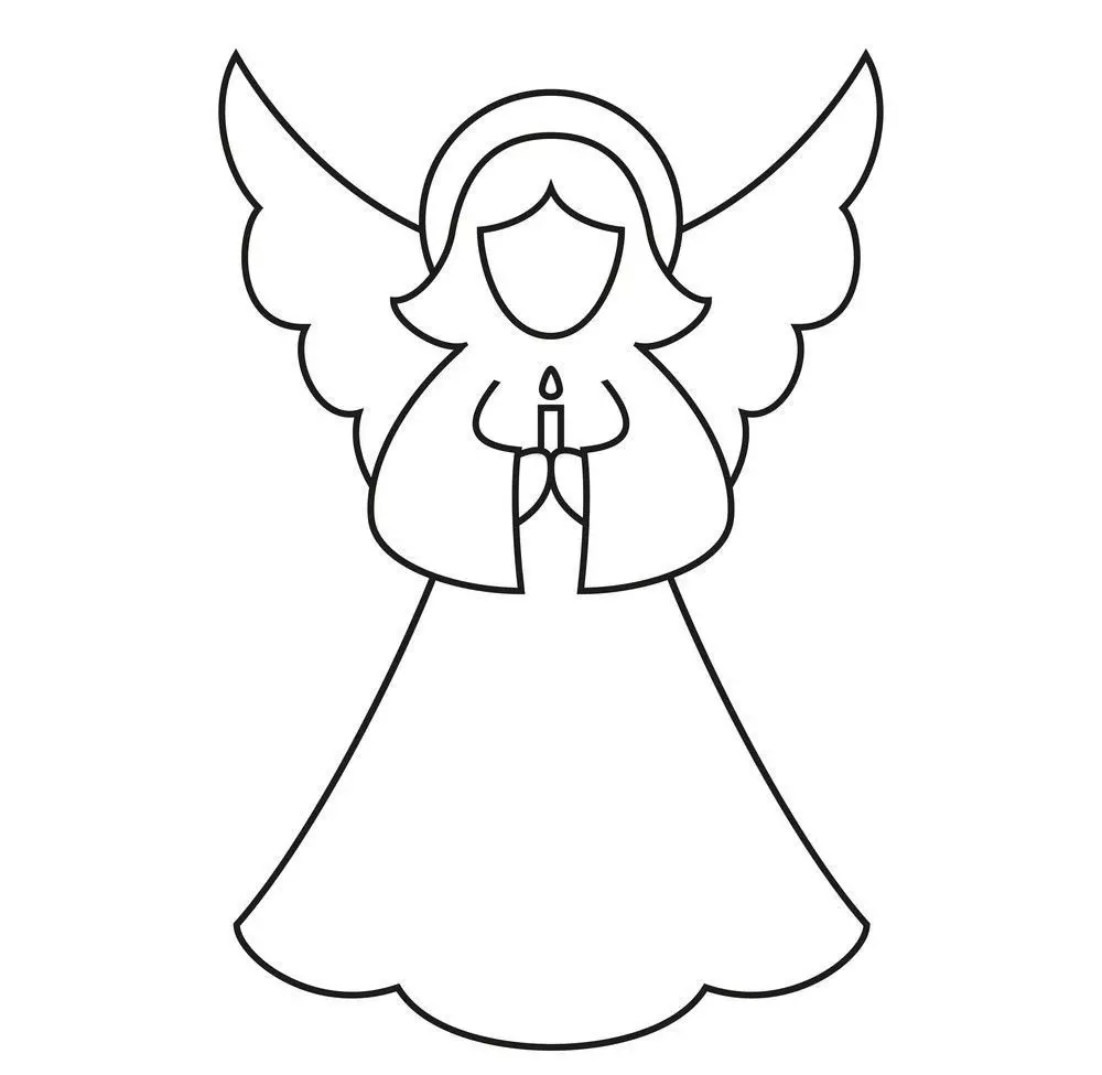 Angel cookie cutter 3D print model_0