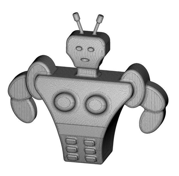 Wooden Robot Toy 3D model_4