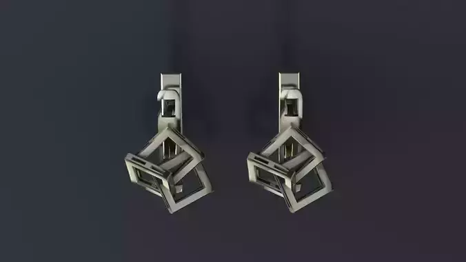  Earrings futuristic  for CNC or