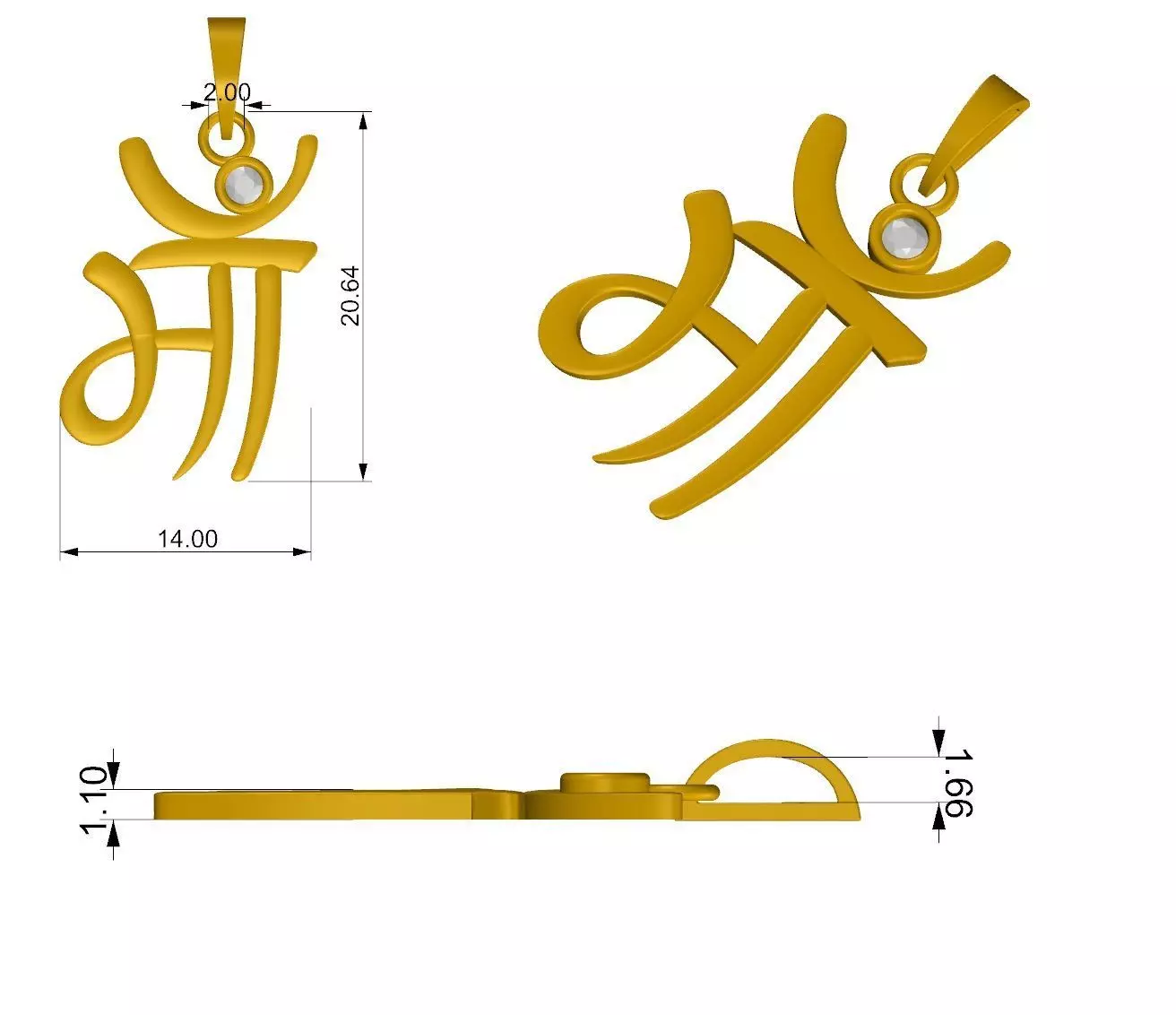 maa pendant  3D model_0