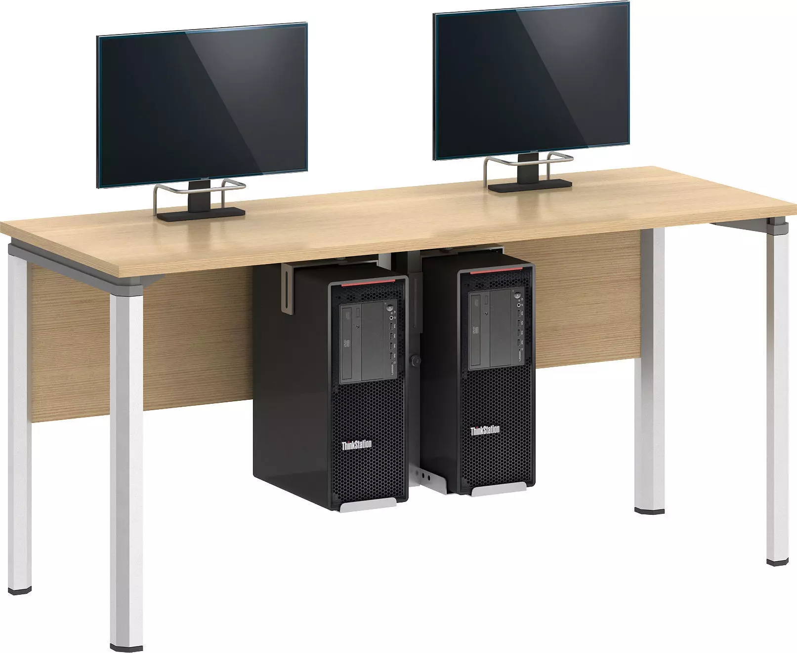 Computer Desk Free 3D model_0