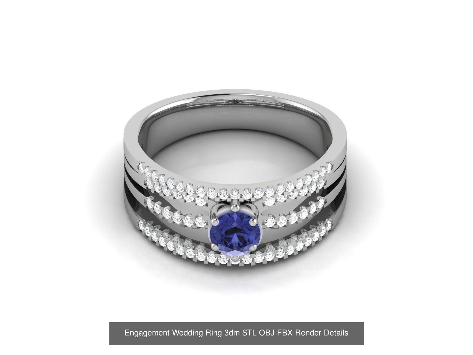 624 Colour Stones Rings 3dm STL OBJ FBX Details Collection _142