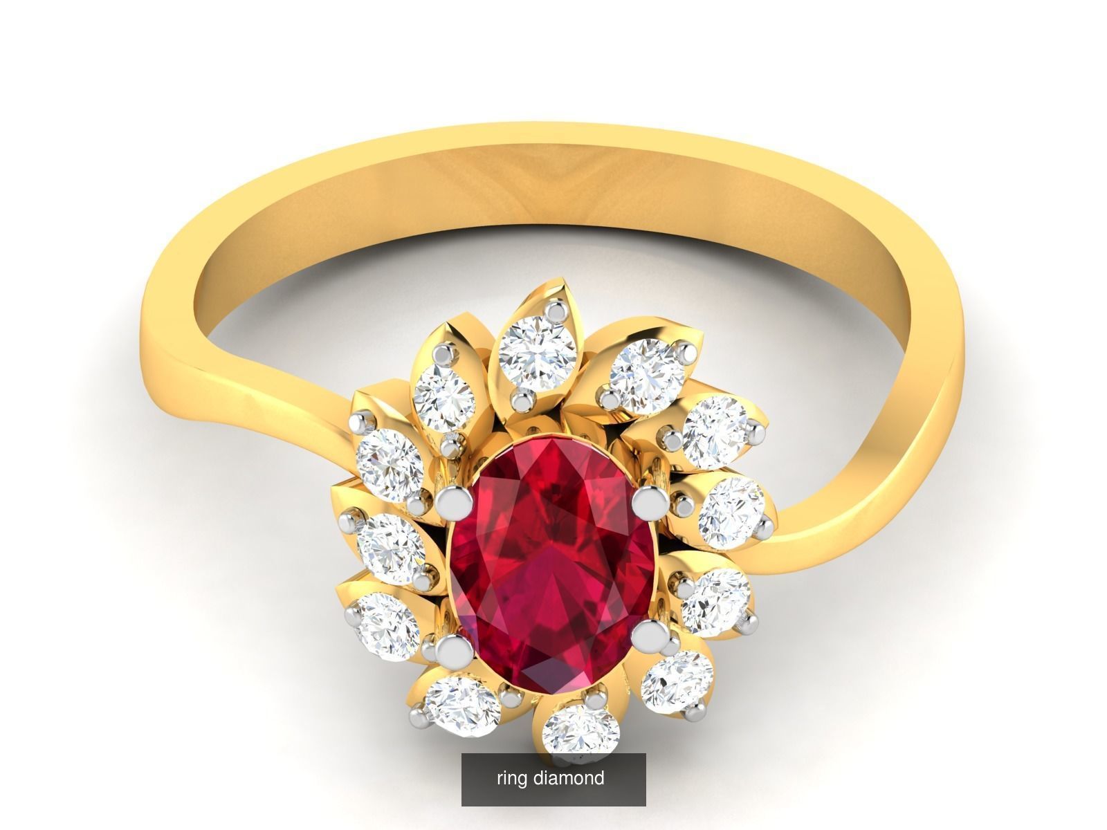 624 Colour Stones Rings 3dm STL OBJ FBX Details Collection _184