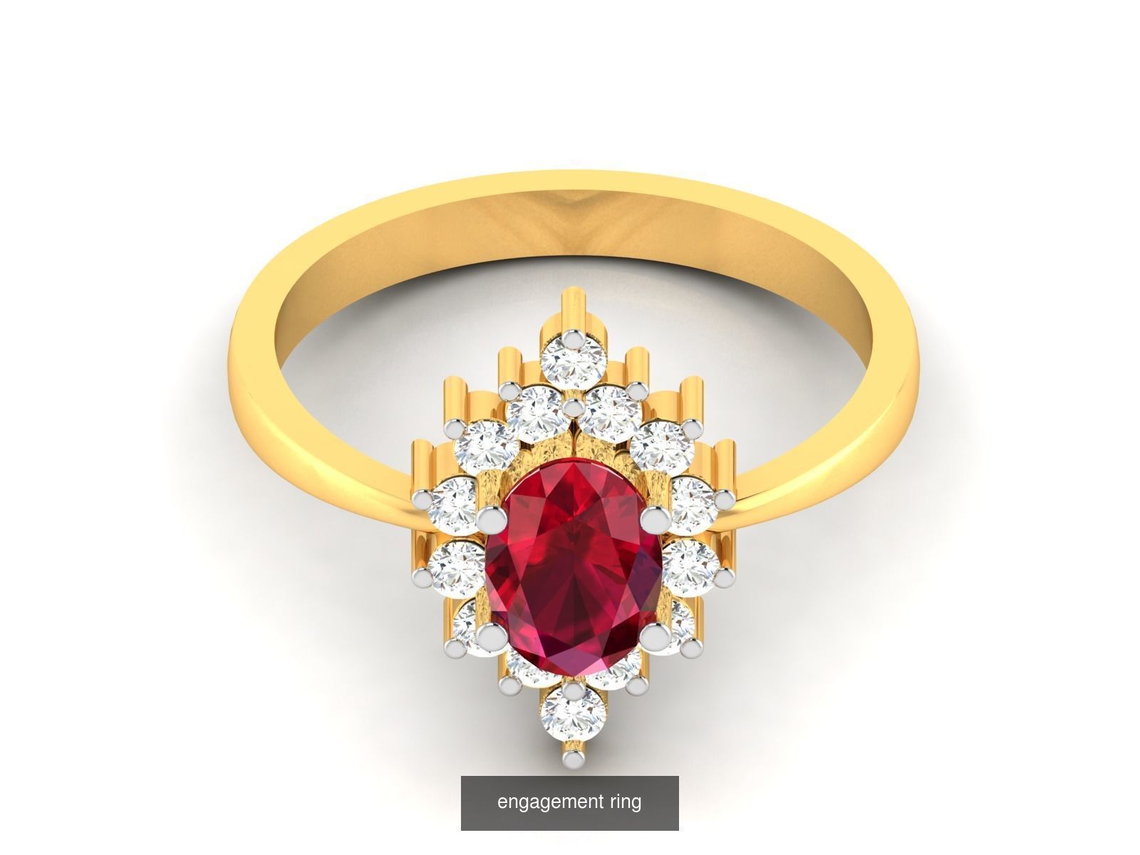 624 Colour Stones Rings 3dm STL OBJ FBX Details Collection _185