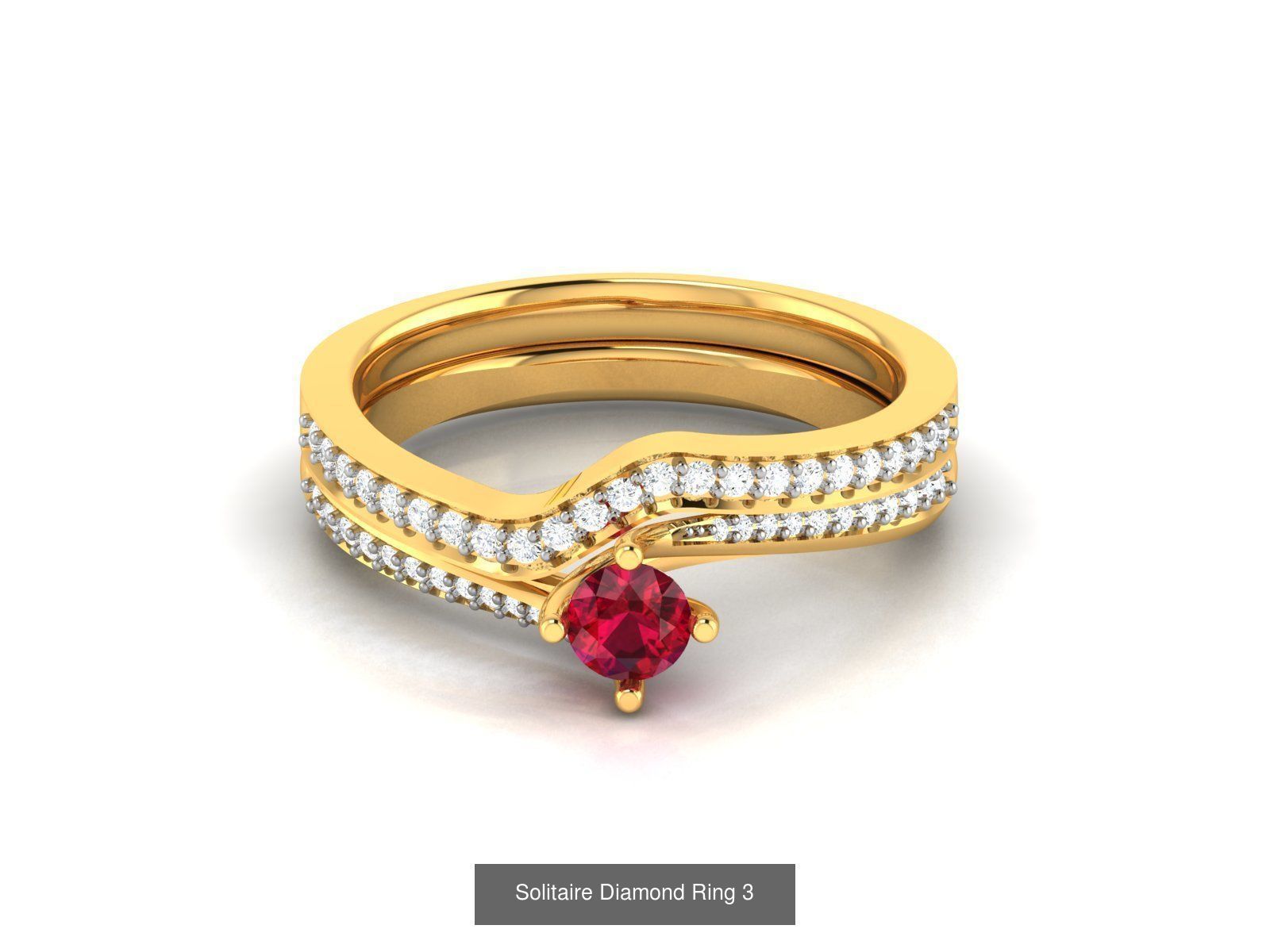 624 Colour Stones Rings 3dm STL OBJ FBX Details Collection _178