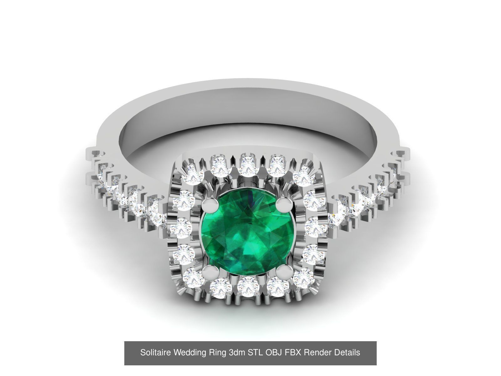 624 Colour Stones Rings 3dm STL OBJ FBX Details Collection _210