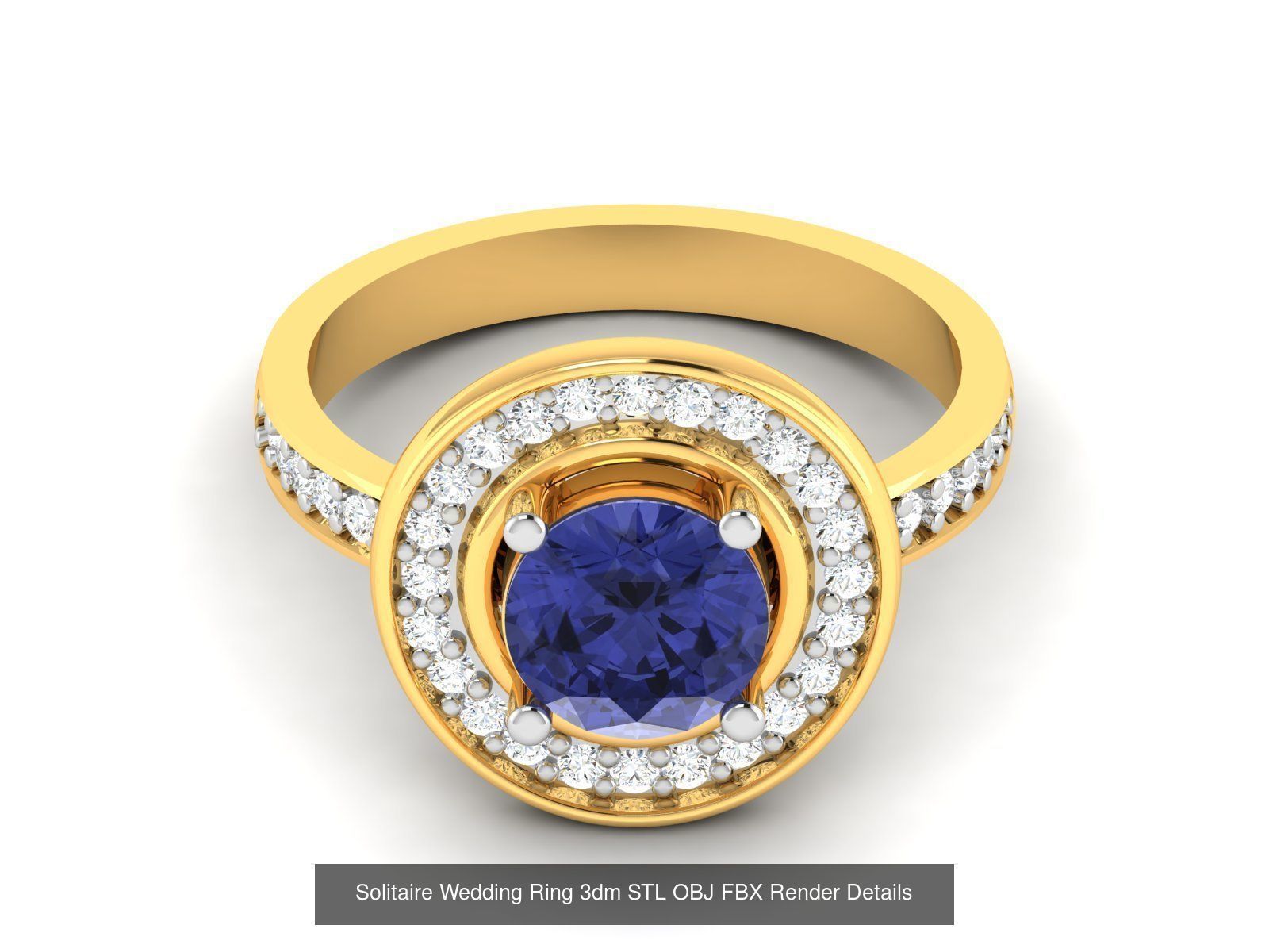 624 Colour Stones Rings 3dm STL OBJ FBX Details Collection _212