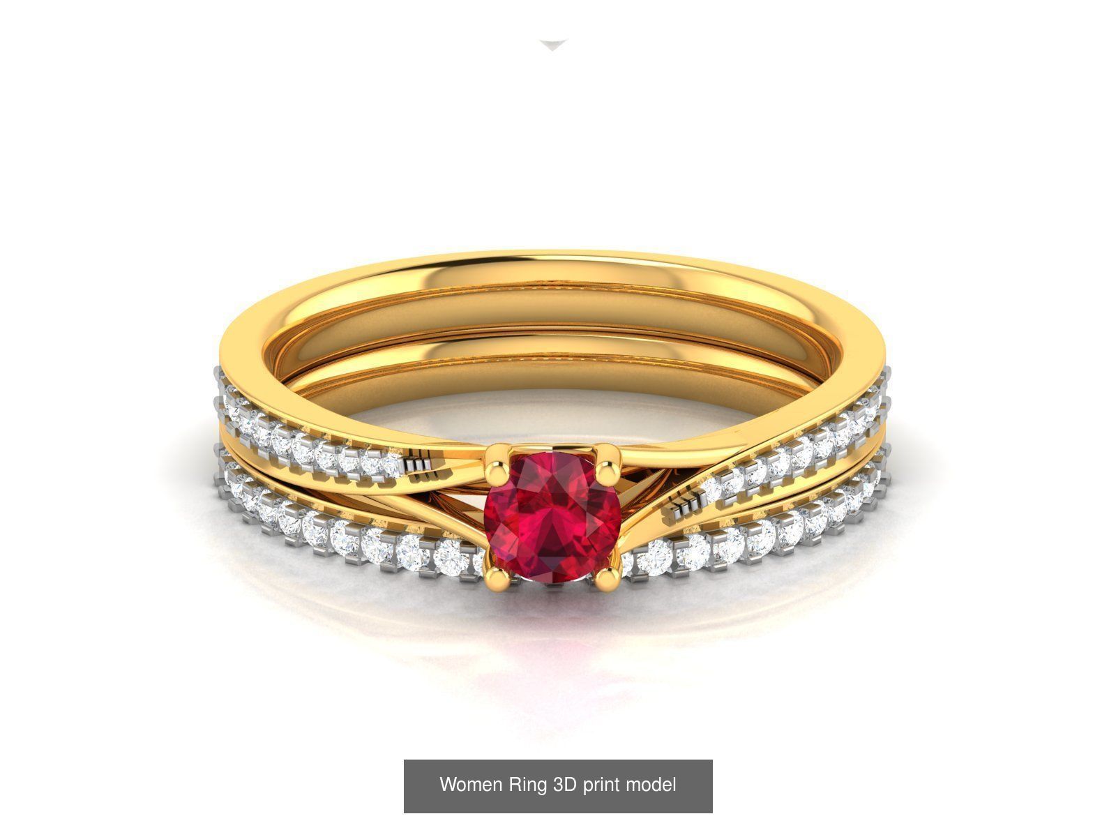 624 Colour Stones Rings 3dm STL OBJ FBX Details Collection _176