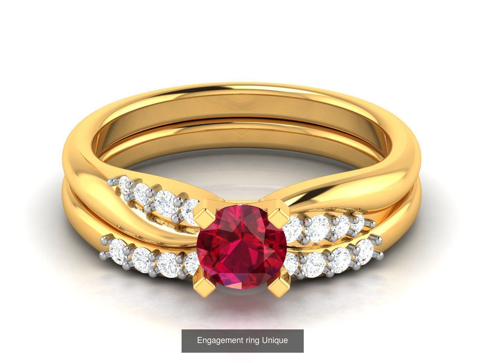 624 Colour Stones Rings 3dm STL OBJ FBX Details Collection _181