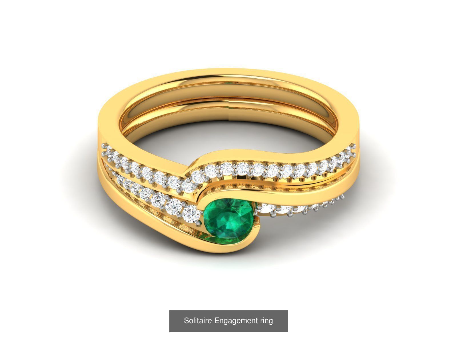 624 Colour Stones Rings 3dm STL OBJ FBX Details Collection _179