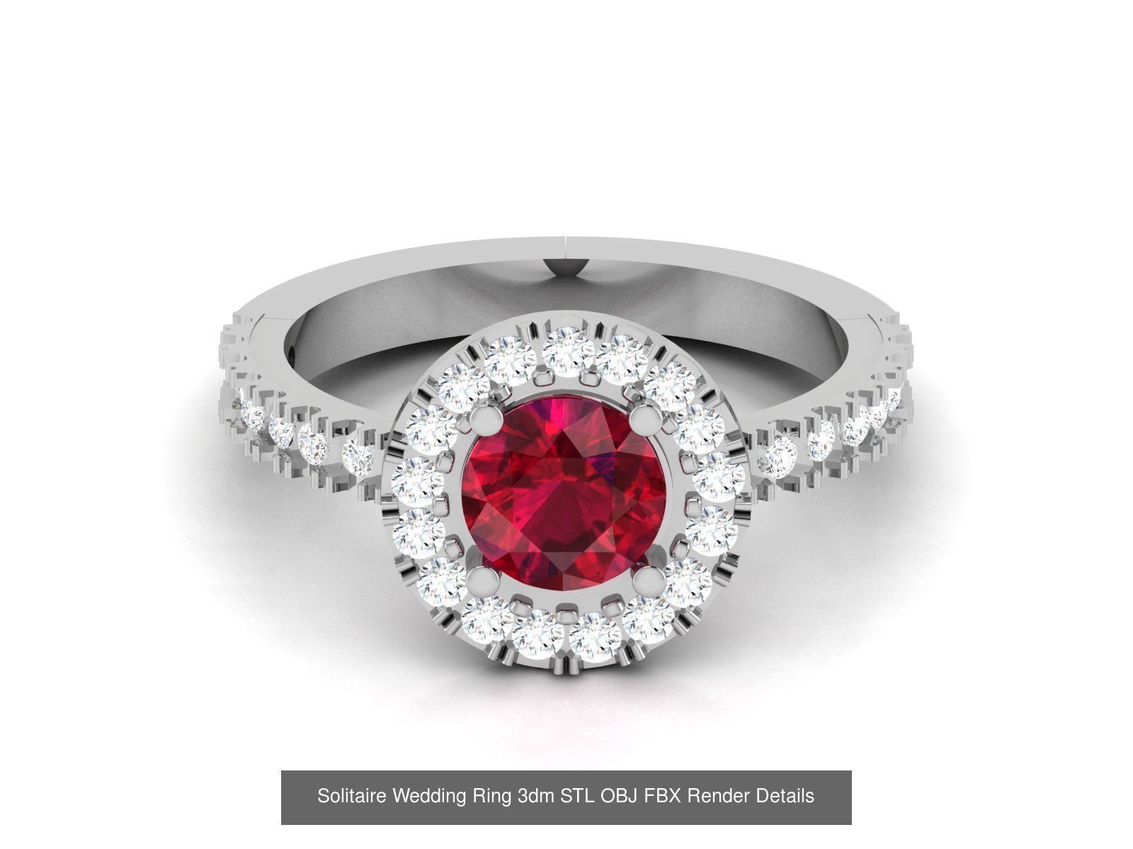 624 Colour Stones Rings 3dm STL OBJ FBX Details Collection _208