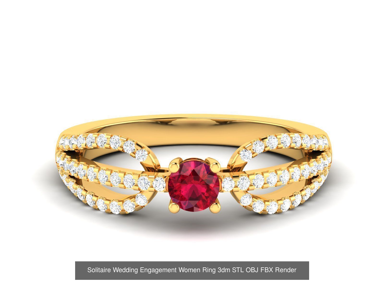 624 Colour Stones Rings 3dm STL OBJ FBX Details Collection _150