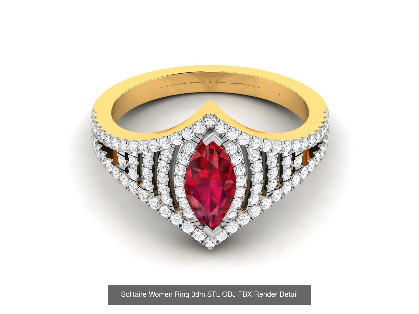 624 Colour Stones Rings 3dm STL OBJ FBX Details Collection _156