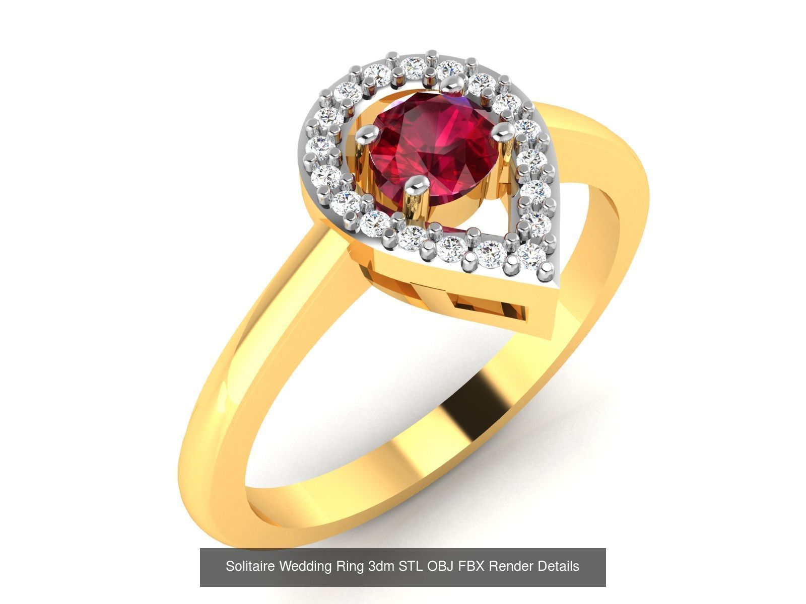 624 Colour Stones Rings 3dm STL OBJ FBX Details Collection _206