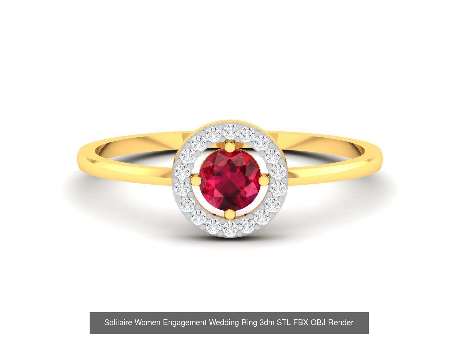 624 Colour Stones Rings 3dm STL OBJ FBX Details Collection _196