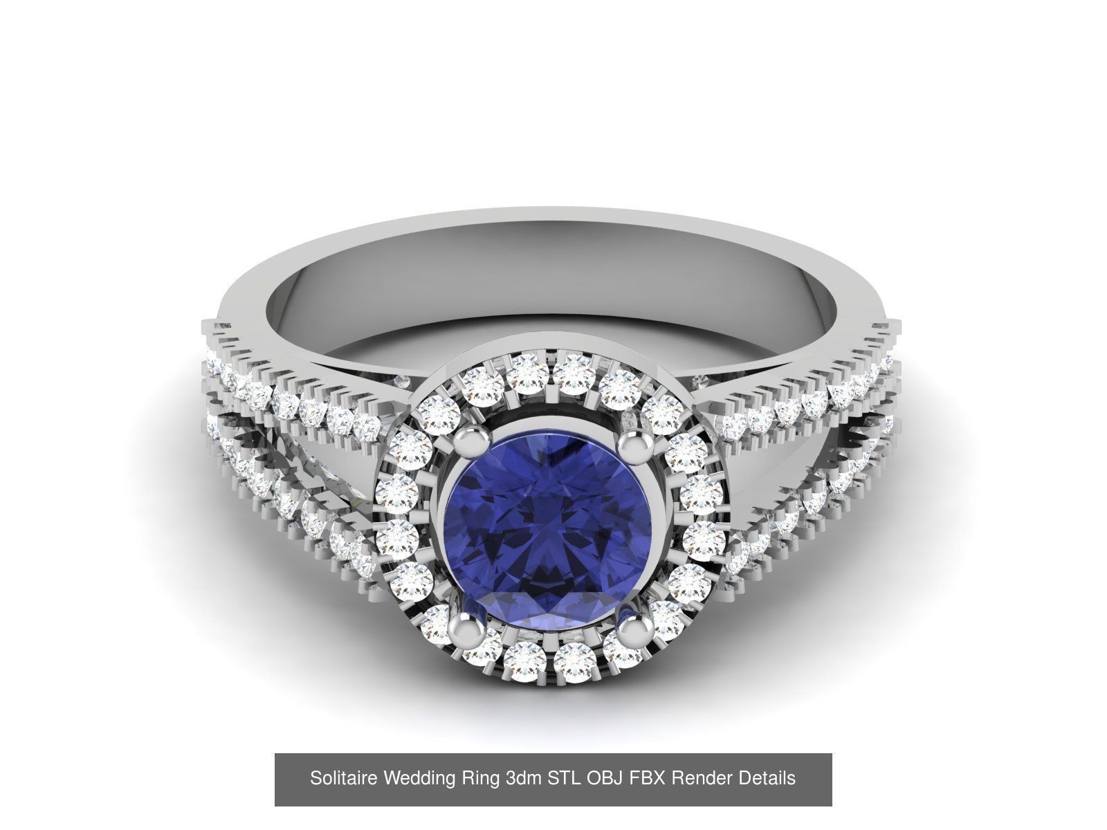 624 Colour Stones Rings 3dm STL OBJ FBX Details Collection _211