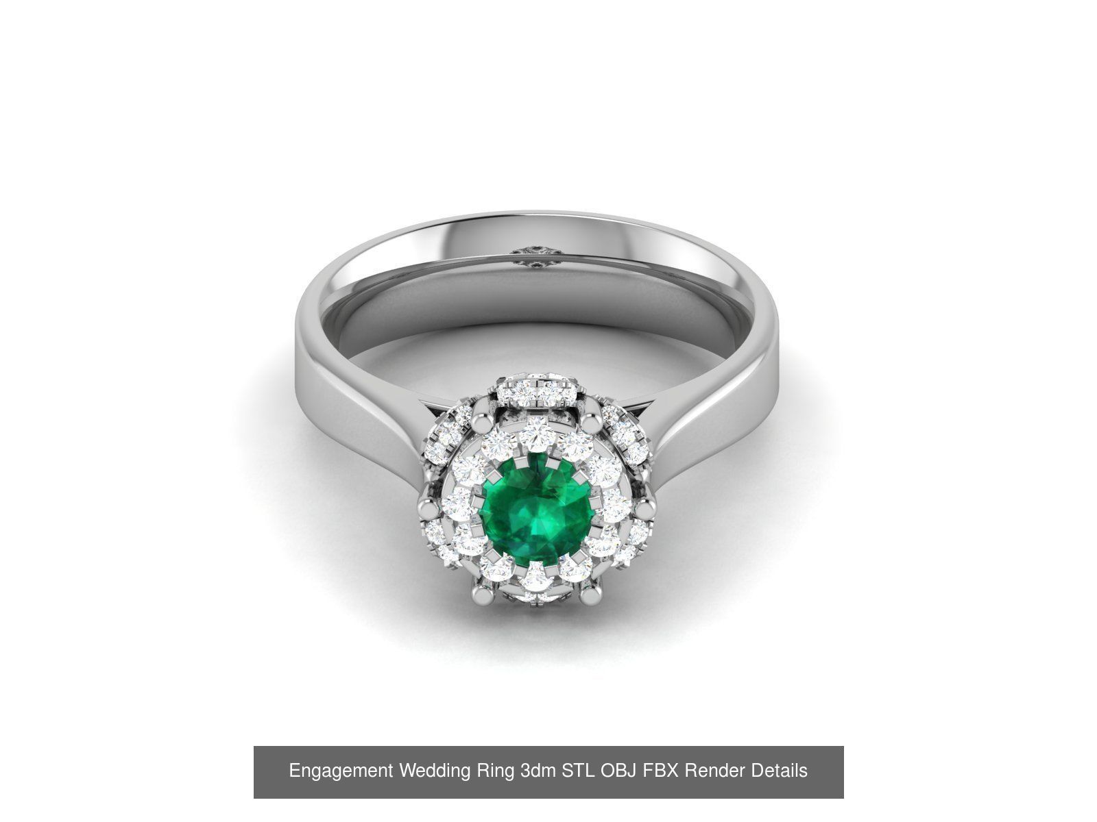 624 Colour Stones Rings 3dm STL OBJ FBX Details Collection _140