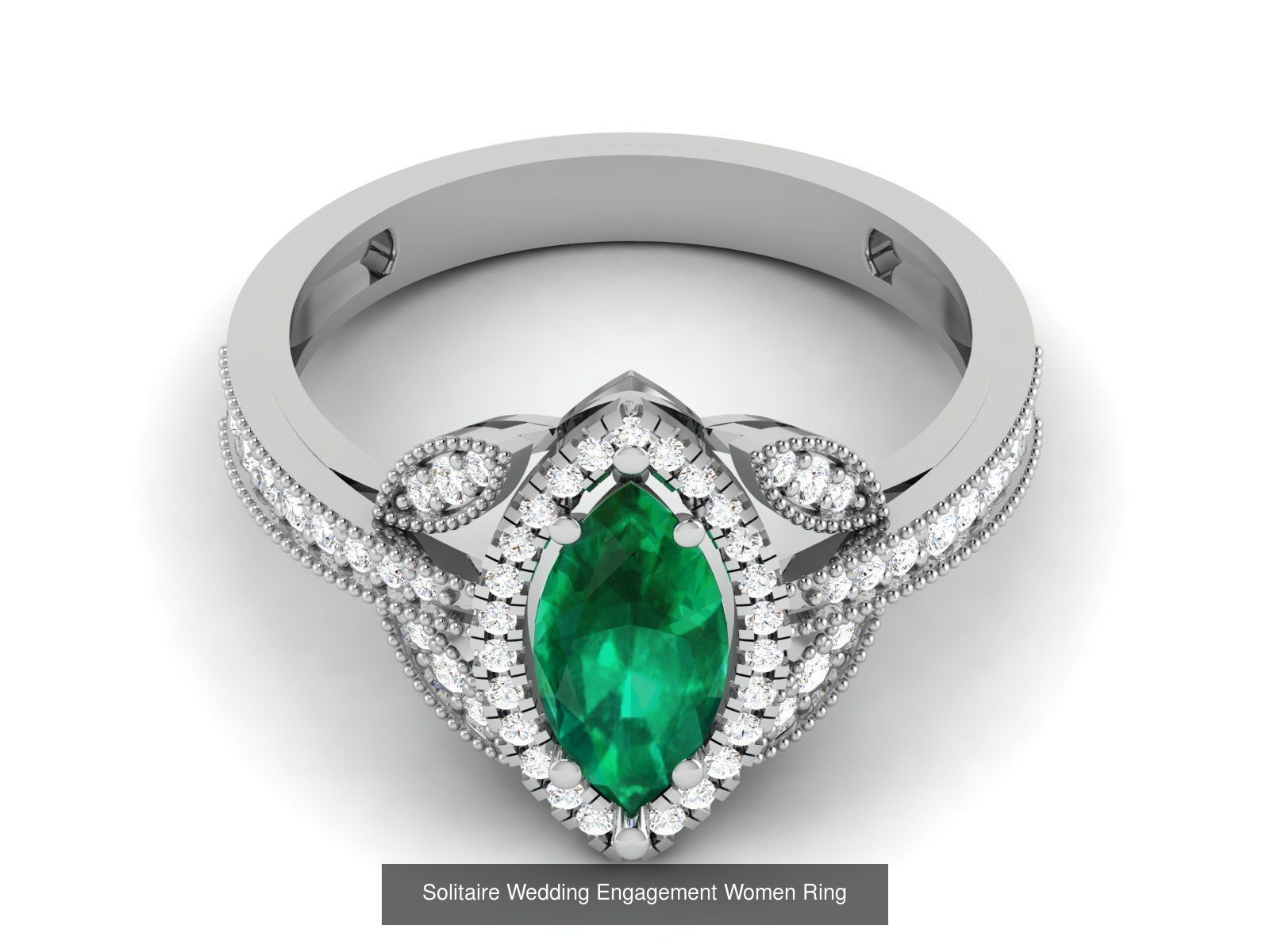 624 Colour Stones Rings 3dm STL OBJ FBX Details Collection _119